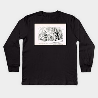 Misunderstanding with the law 19th Century cartoon by John Leech Kids Long Sleeve T-Shirt